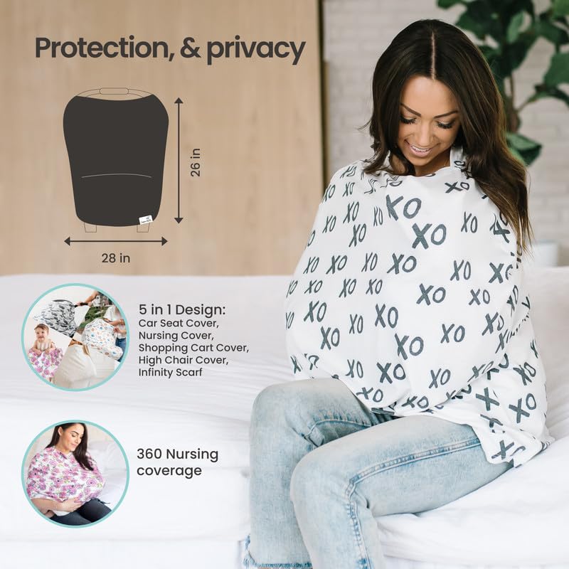 Oat Copper Pearl Multi-Use Cover: Car Seat & Stroller Cover - Sun Protection, All-Season Use, Stylish Designs