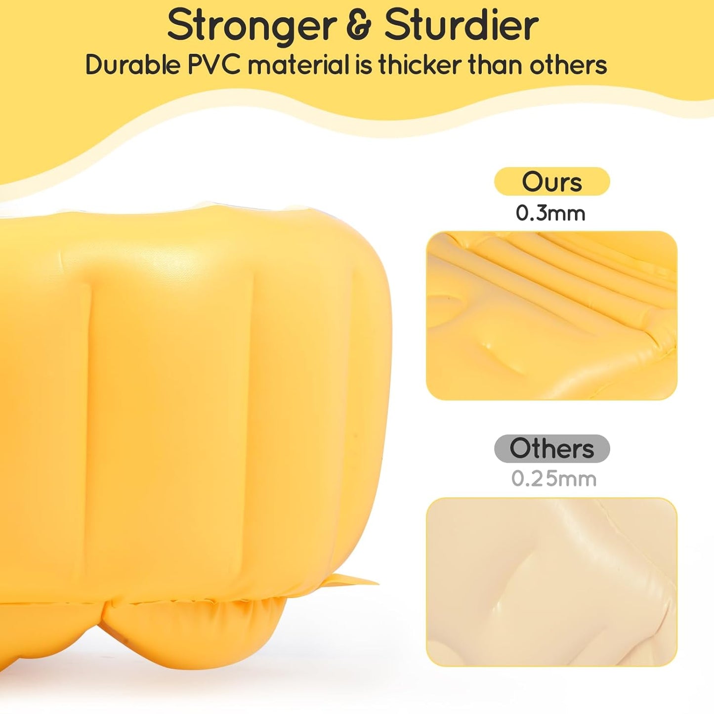 MINK Inflatable Baby Bathtub – Compact, Portable Bath Tub with Anti-Sliding Saddle Horn Seat, Ideal for Travel & Home – Suitable for Infants 0-6 Months