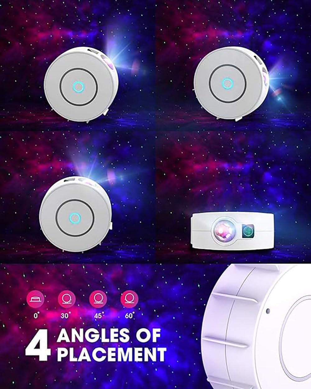 Galaxy Projector for Bedroom, Star Projector,Smart APP Memory Setting,Compatible with Alexa & Google Home, for Kids Adults Bedroom,Room Decor,Game Room,Party (Blue Star+Remote)