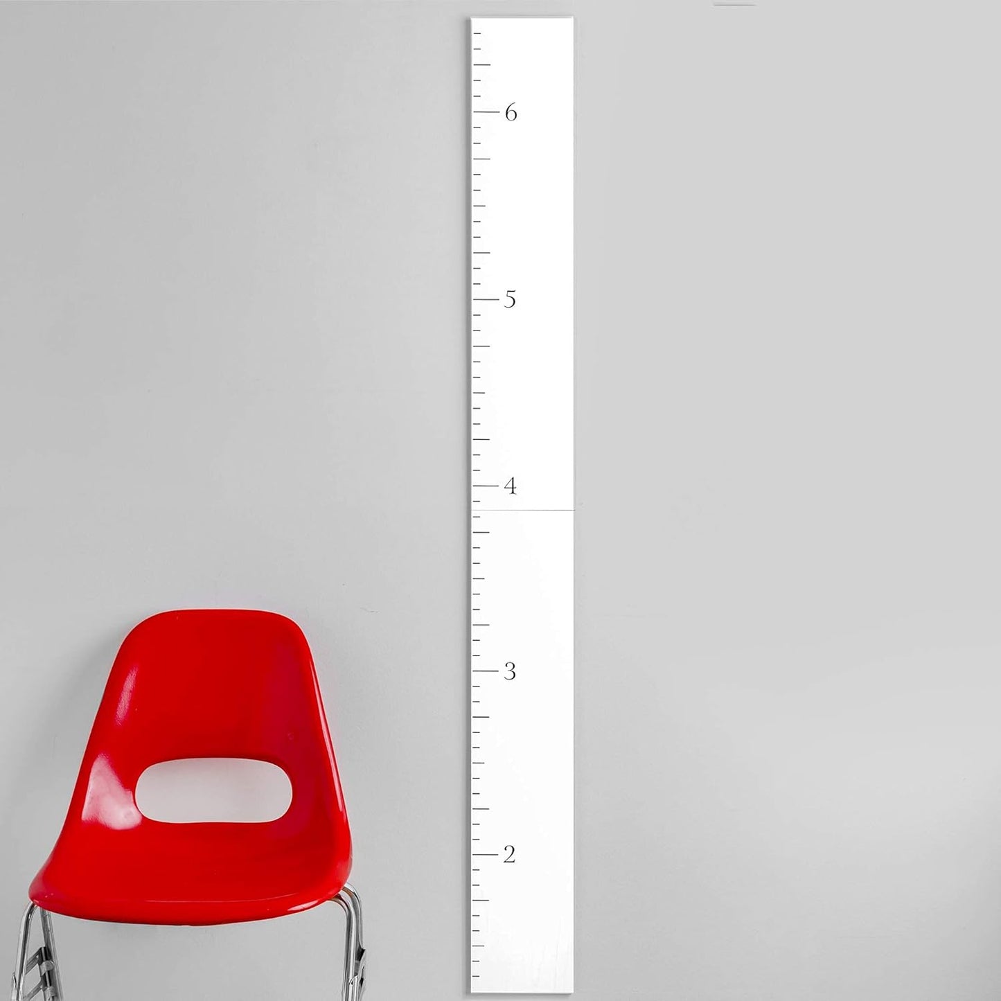 Wooden Growth Chart for Wall - Size Height Chart for Kids, Growth Measuring Board and Kids Height Wall Chart, Growth Chart for Kids, Height Chart for Wall - Modern White (63"x6.7")