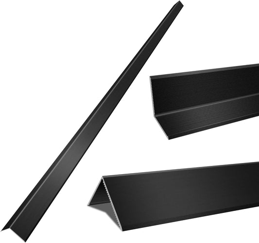 Aluminum Alloy Metal Corner Protector 10PCS Wall Corner Protector 1.6x1.6x48 inches Corner Guards Decoration for Walls Black Color Pack of 10 Corner Guards 19Ga Thickness
