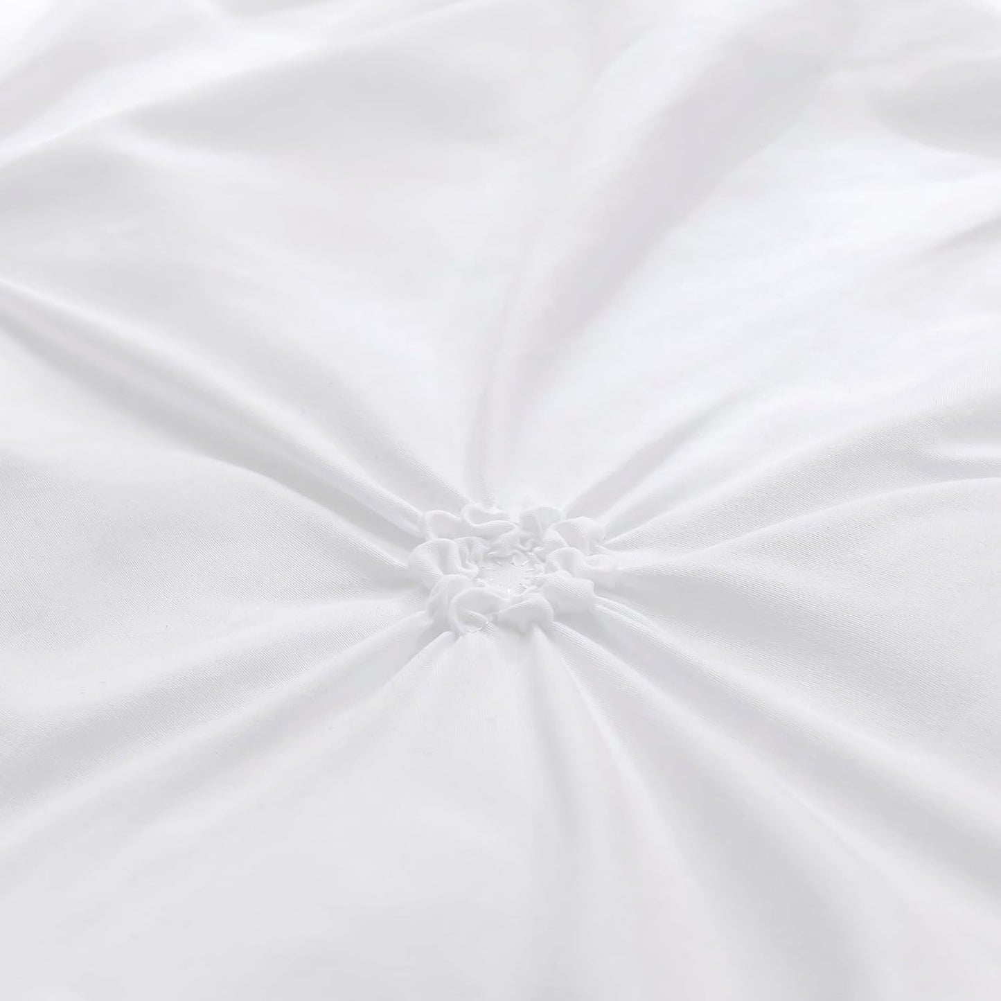 PINNKKU 3-Piece Crib Bedding Set for Boy Girls, Includes Crib Skirt, Blanket and Sheet, Baby Bedding, Pintuck Pinch Pleat White