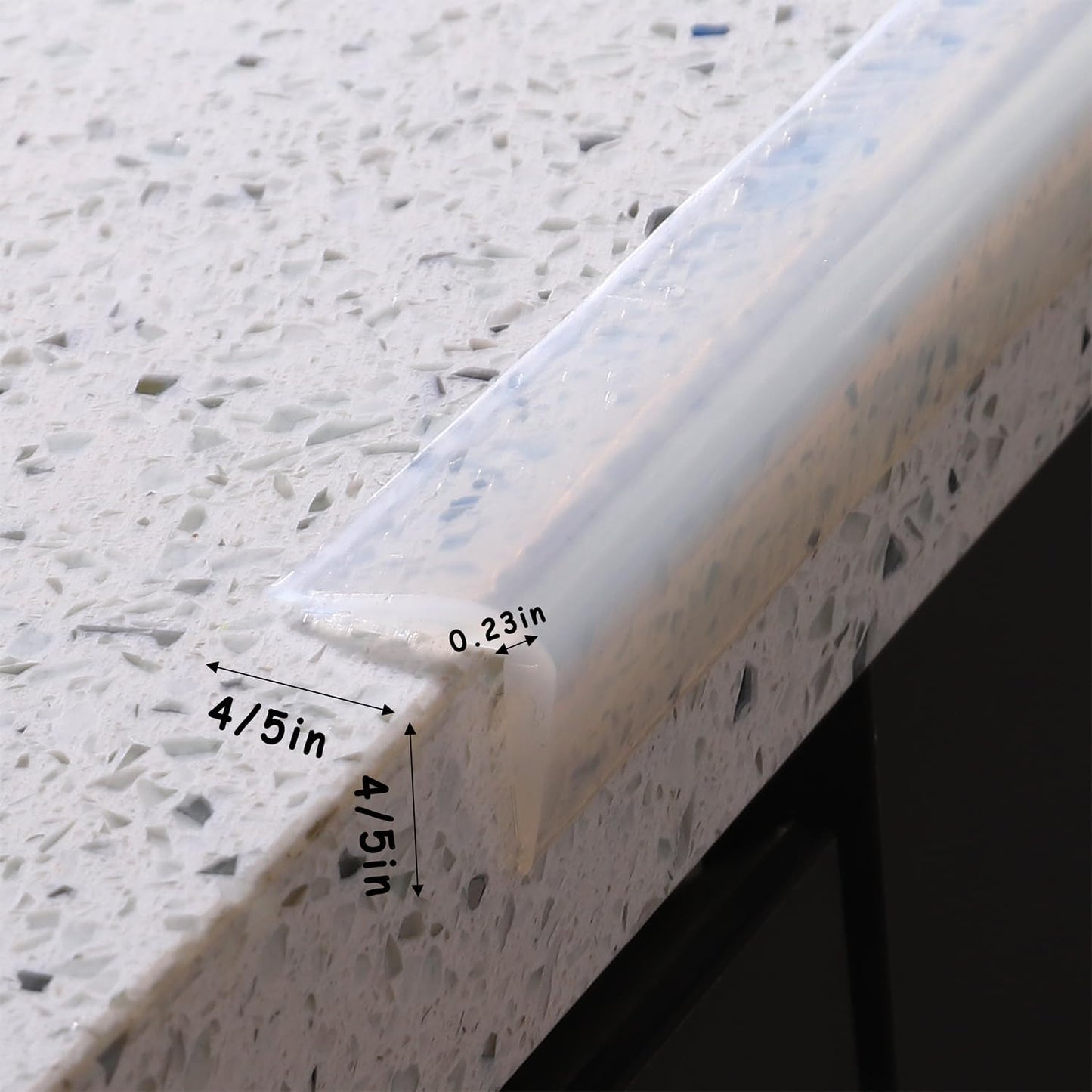 Edge Protector 100% Silicone, Baby Proofing Corners Clear Guards, Pre-Tape Adhesive Soft for Kids Safety, Child Table Cabinets Furniture Bumper (4/5x4/5 in, 6 FT)