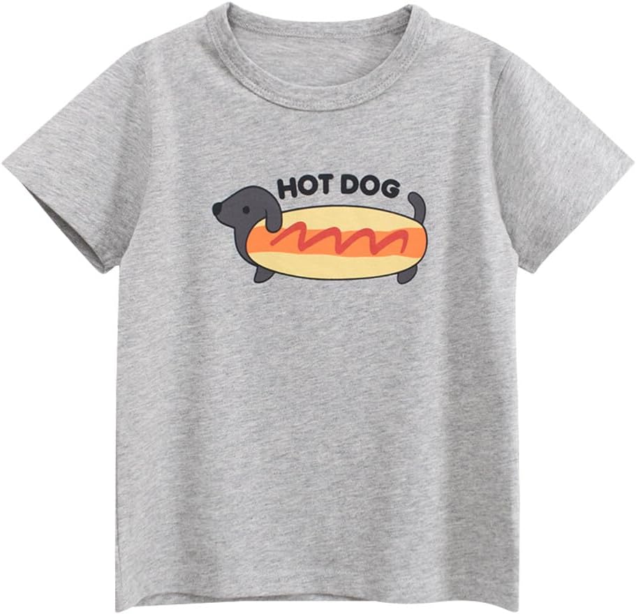 Boys' 4-Pack Excavator Short Sleeve Crewneck T-Shirts Top Tee Size 2-7 Years Toddler Boys' Value Pack Cotton T-Shirt