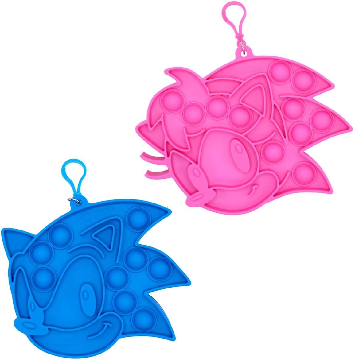 Sonic The Hedgehog Mini Bubblerz Fidget Bubble Popper Backpack Hanger (Tails, Knuckles, Amy Rose)
