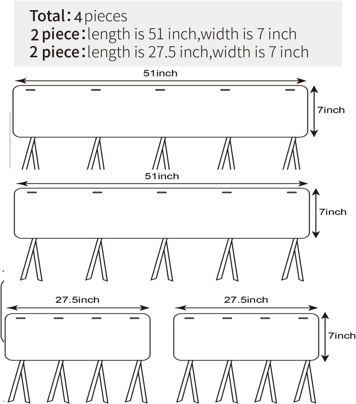 3 in 1 Breathable Crib Rail Covers for Life Size Cribs,White Soft Anti-Collision Strip Corner Covers,Protect Baby Teeth and Save Crib Rails, Rail Edge Protector Strip (White-4pc)