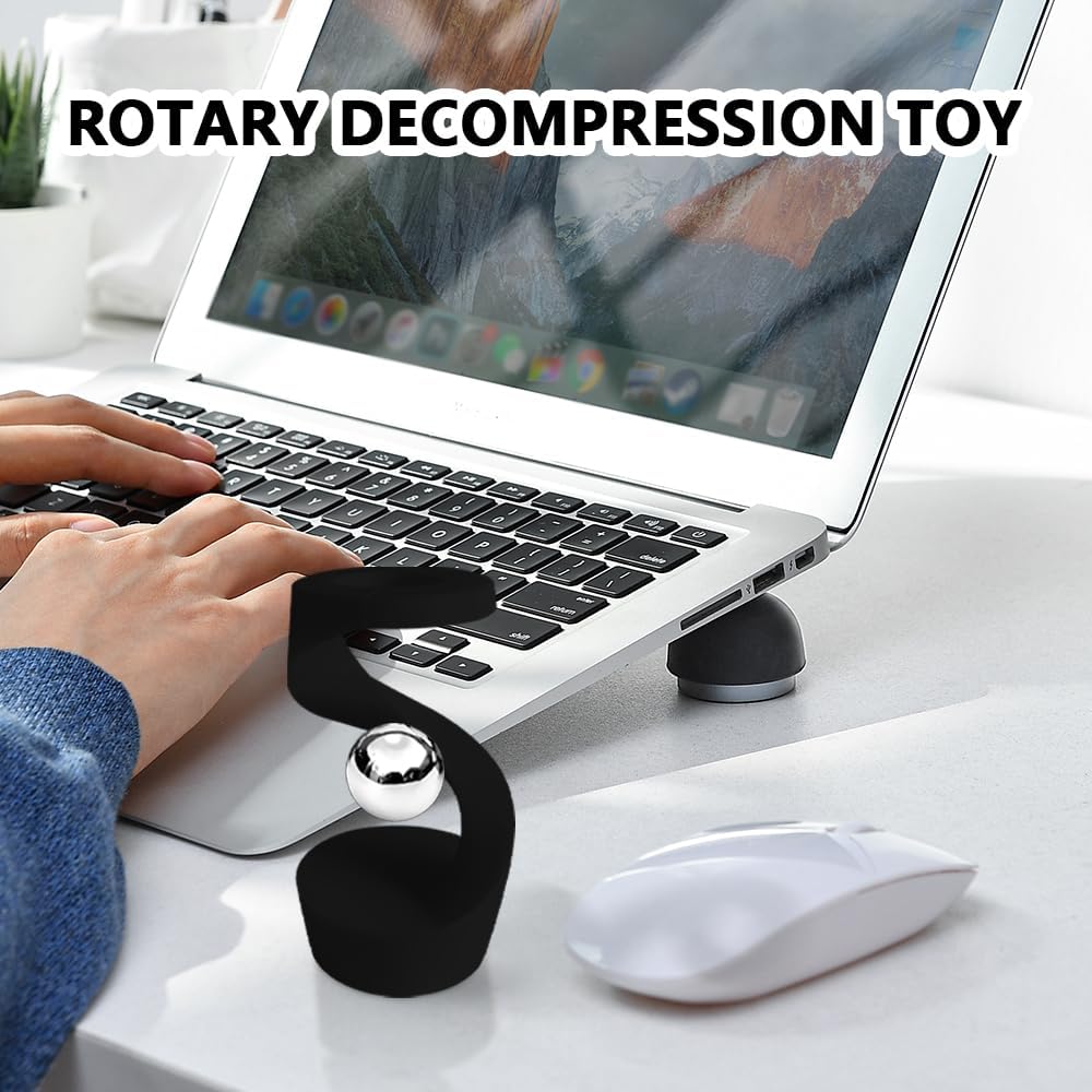 Office stress relief toys,Adult toys,Silicone spiral decompression toy,Boring&relaxing toys,Move the rotating bearing to rotate the toy,Help Relieve Stress,Anxiety,Tension,Promotes Focus (Light green)