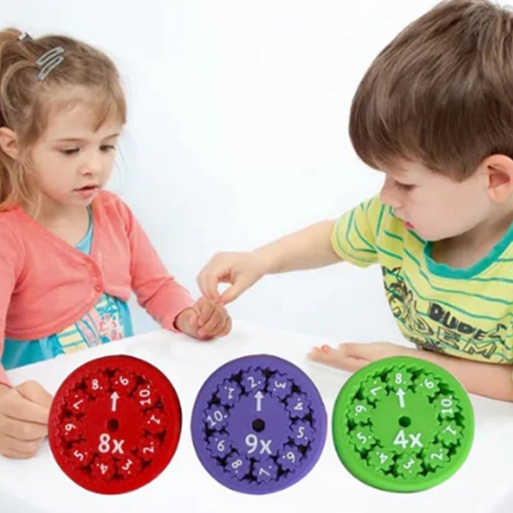 Math Fidget Spinners - 2024 New Math Fact Fidget Spinners, Math Spinner Toy for All The Stimmers - Fidgeters Who are Learning Math, Division and Multiplication, Learning & Education Toys (Plastic)