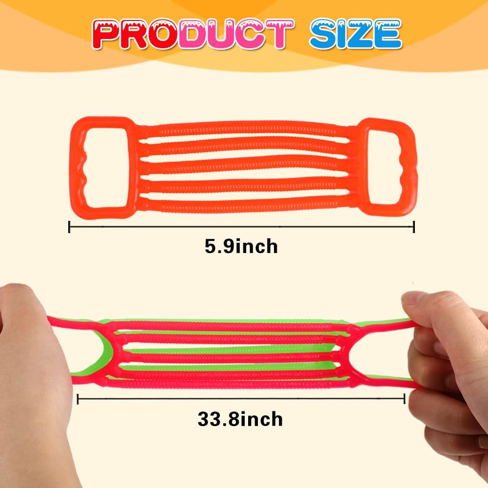 24 Pack Fidget Squishy Stretchy String Sensory Toy, Colorful Sensory Fidget Stretch Elastic Strings Fidget Toy for ADHD Kids Adults Stress Relief Party Favors Christmas Stocking Stuffers School Gifts