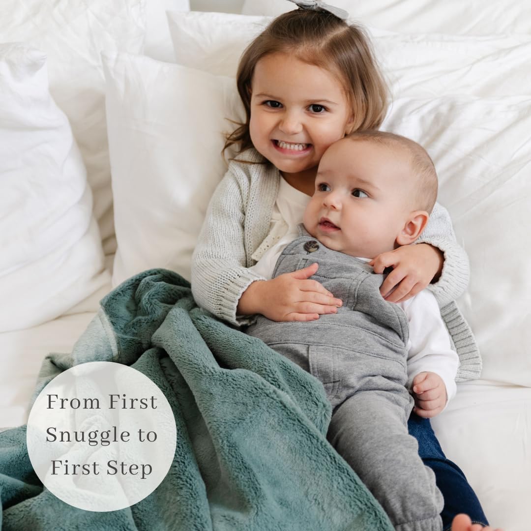 SARANONI Receiving Blankets for Babies Super Soft Boutique Quality Lush Luxury Baby Blanket (Eucalyptus, Receiving Blanket 40" x 30")