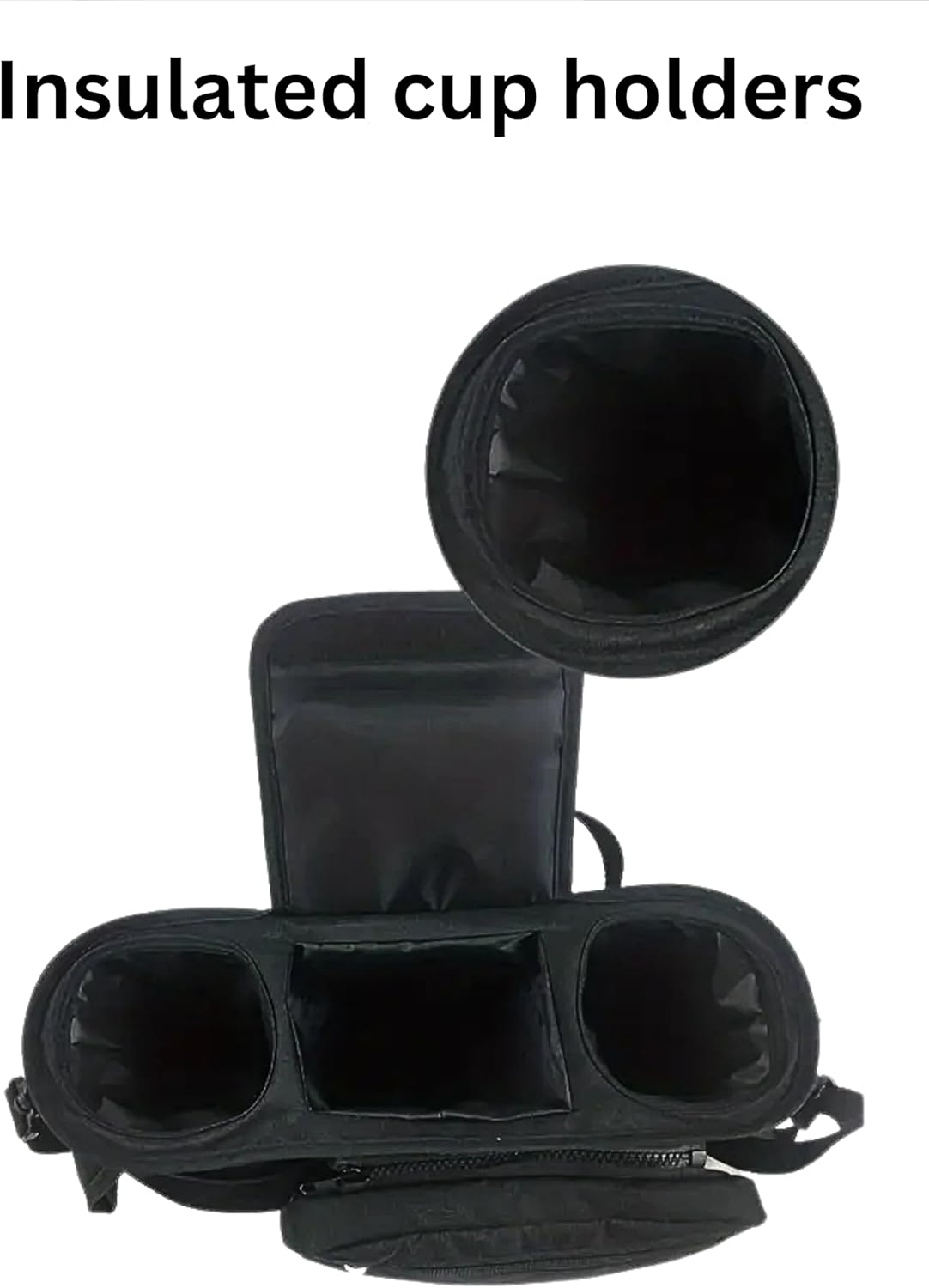 GajetNest Universal Stroller Organizer with Insulated Cup Holder Detachable Phone Bag and Carry Strap Fits Uppababy, Baby Jogger, Britax, BOB, Umbrella and Pet Stroller and more (Black)