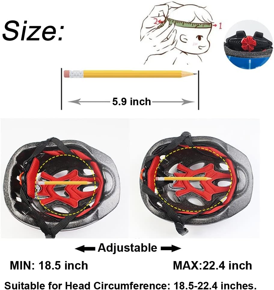 Kids Helmet Knee Elbow Pads Wrist Guard Sport Protective Gear Adjustable Scooter Skateboard Roller Bike Skate Cycling Safety Set for Boy Girl 4-12 Years