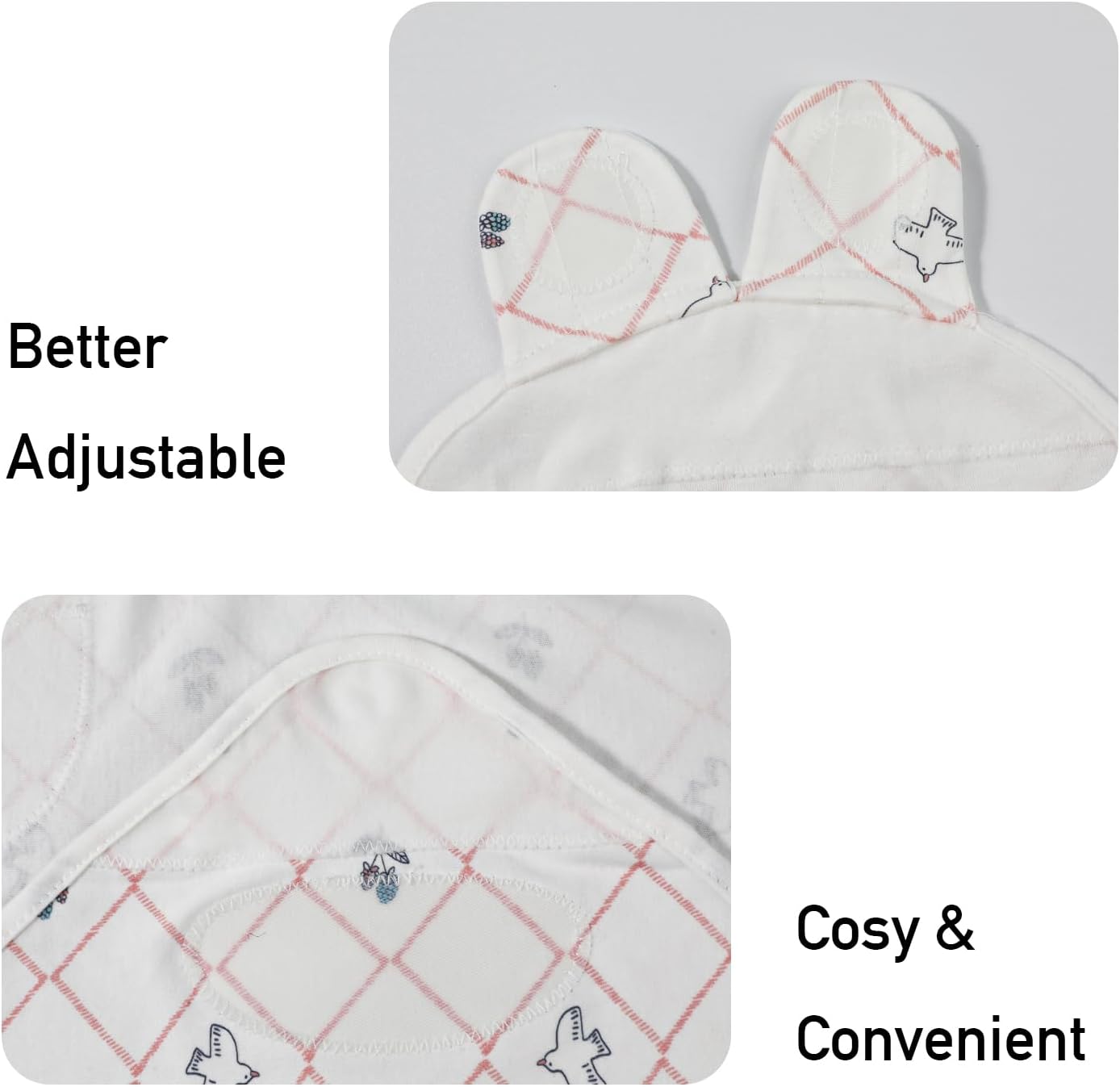 Baby Swaddle Sacks, 3-Pack Newborn Organic Cotton Swaddle Wrap, Adjustable Swaddling Blankets, Nursery Swaddling Essentials for Newborn 0-3 Months, Infant Shower Items Gift (Birds & Branches)