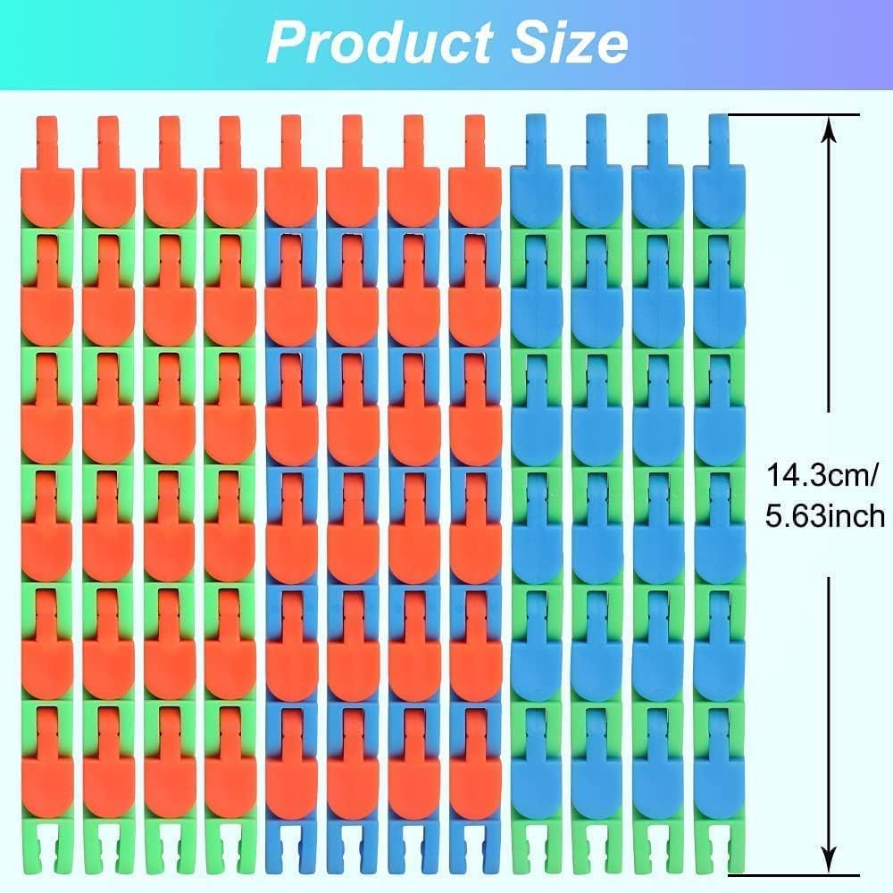 96pcs Random 24 Links Wacky Tracks Snap and Click Fidget Toys, Finger Sensory Toys, Snake Puzzles for Stress Relief, Party Bag Fillers, Party Favours, Random Color，Party Supplies，Carnival Gift