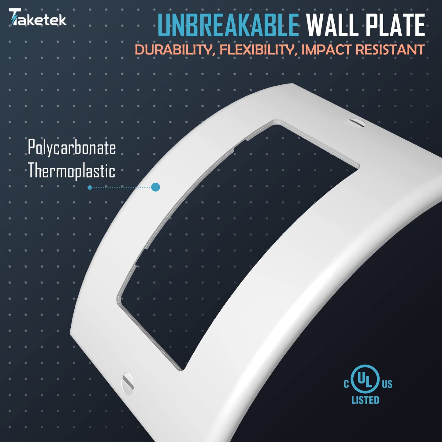 Decorator Wall Plates, Paddle Light Switch Covers, Wall Plates for Rocker Light Switches or Receptacle Outlets, Electrical Decora Faceplate Cover, Single Gang Wallplate, White, 10 Pack