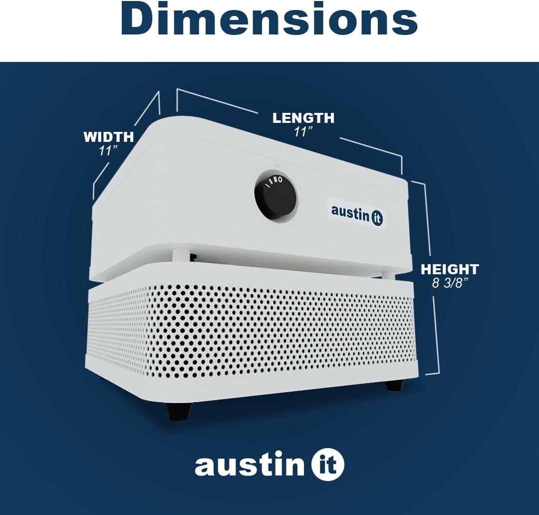 Austin Air it Personal Air Purifier - Sleek Allergy Air Purifier for Office & Room - Capturesf Particles Bedroom Purifier Air Filter - Stylish Tabletop Purifier for Dust, Model C100C1