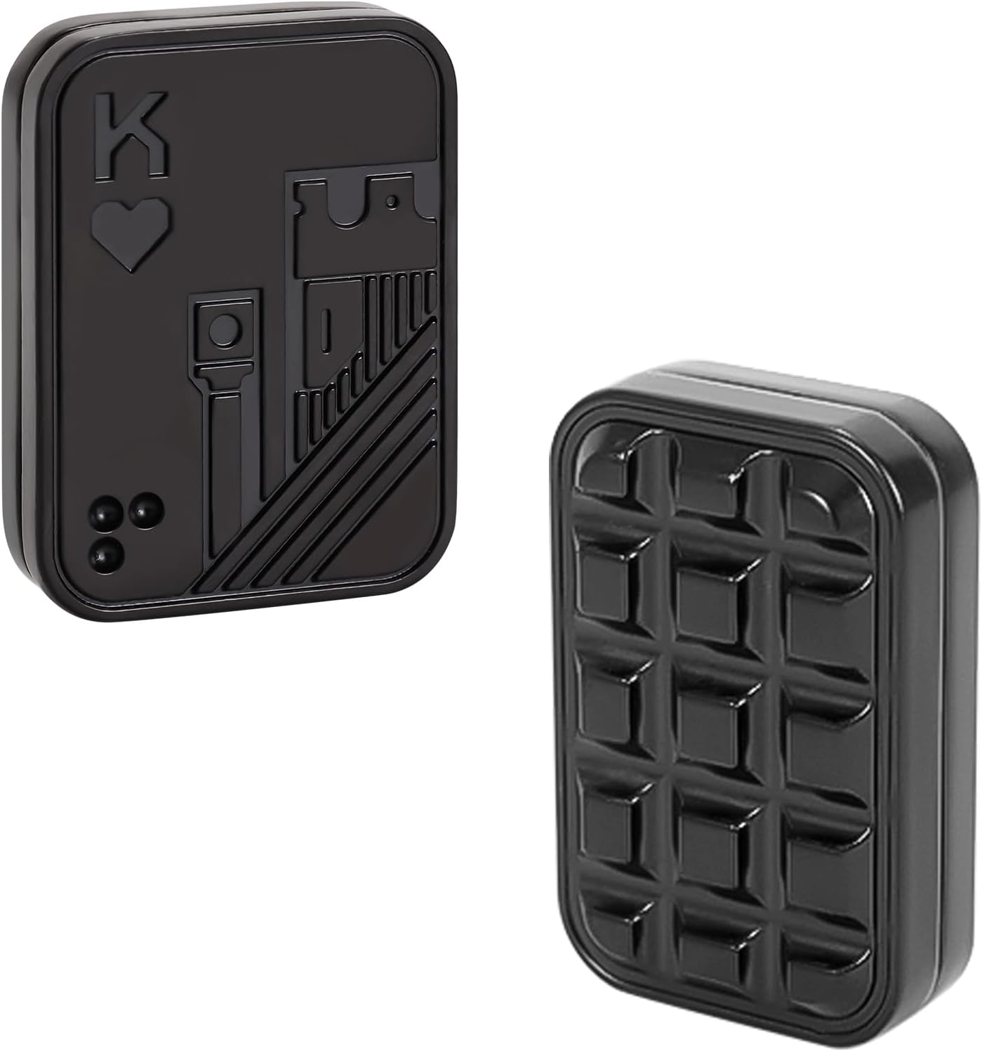 Fidget Toys 2 Pack, Magnetic Metal Haptic Fidget Slider Poker Card, EDC Fidget Toys for Adults,Relieve Stress Anxiety ADHD (Black)