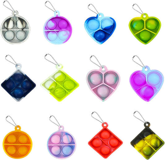 20pcs 1.5in Random Pop Bubble Fidget Sensory Toys, Pop Toy Bulk for Party Favor, Classroom Student Prizes Easter Basket Goodie Bag Stuffers Christmas Valentine Gift for Kid