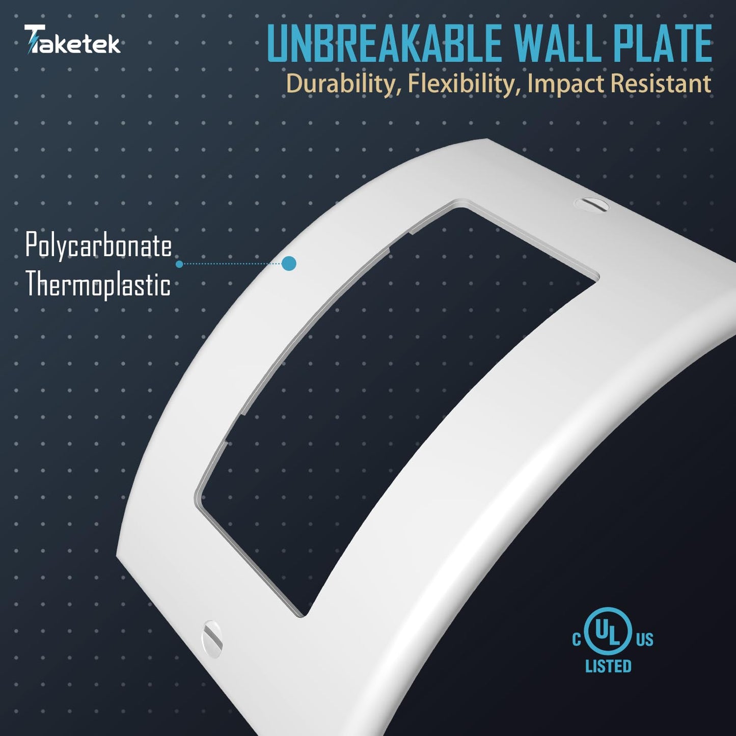 Decorator Wall Plates, Paddle Light Switch Covers, Wall Plates for Rocker Light Switches or Receptacle Outlets, Electrical Decora Faceplate Cover, Single Gang Wallplate, White, 20 Pack