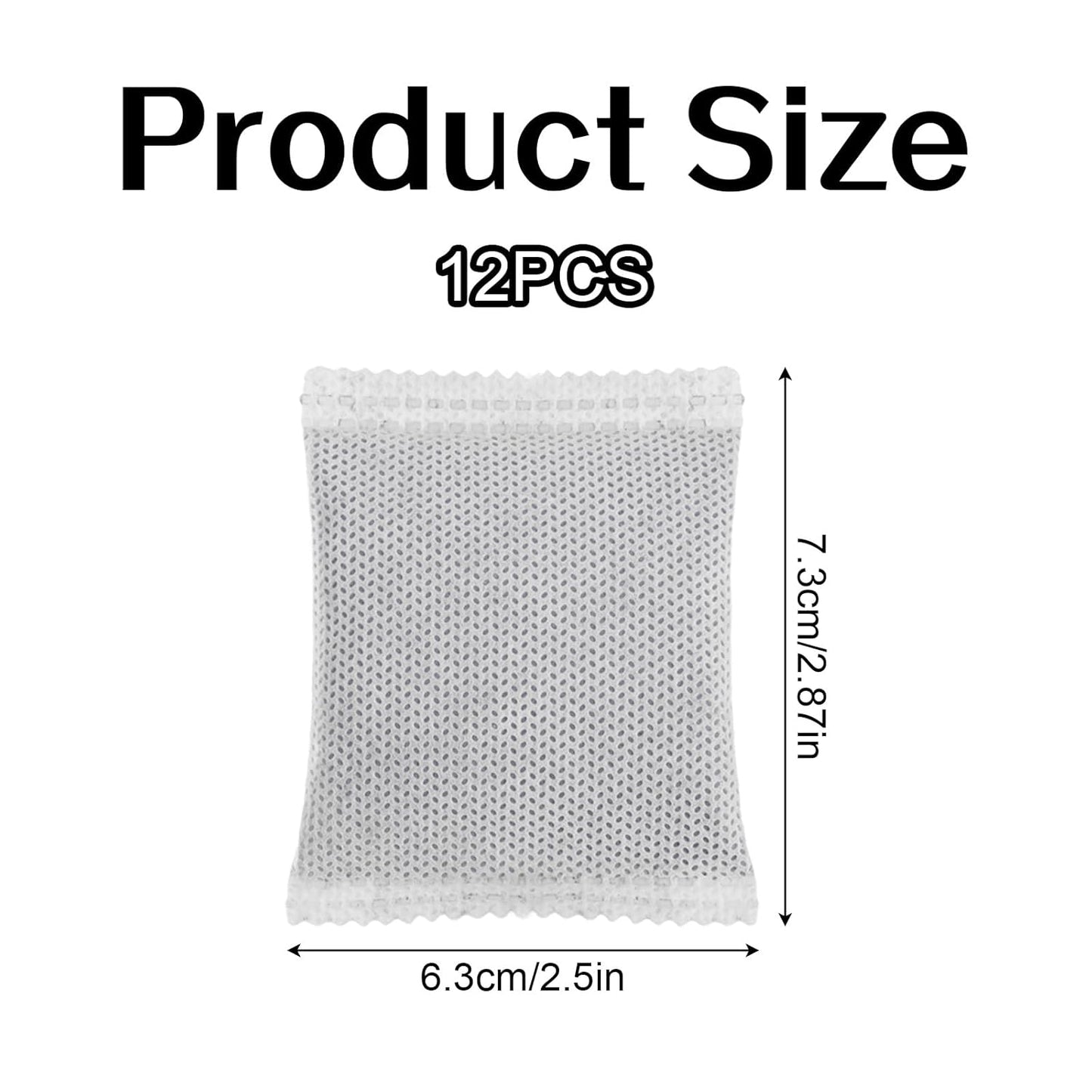 12pcs Carbon Filter Refills for Playtex, Activated Charcoal Odor Absorbing Deodorizer for Diaper Pail Systems Trash Cans Closets & Shoe Cabinets