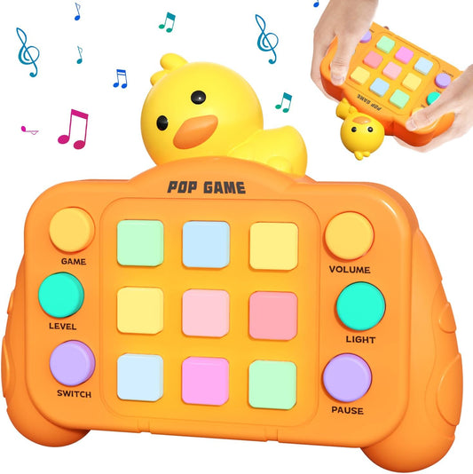 Quick Push Pop Game Fast Push Bubble Game Console Pop Game Fidget Toys Light up Pop Game for Kids and Adults, Birthday Gift