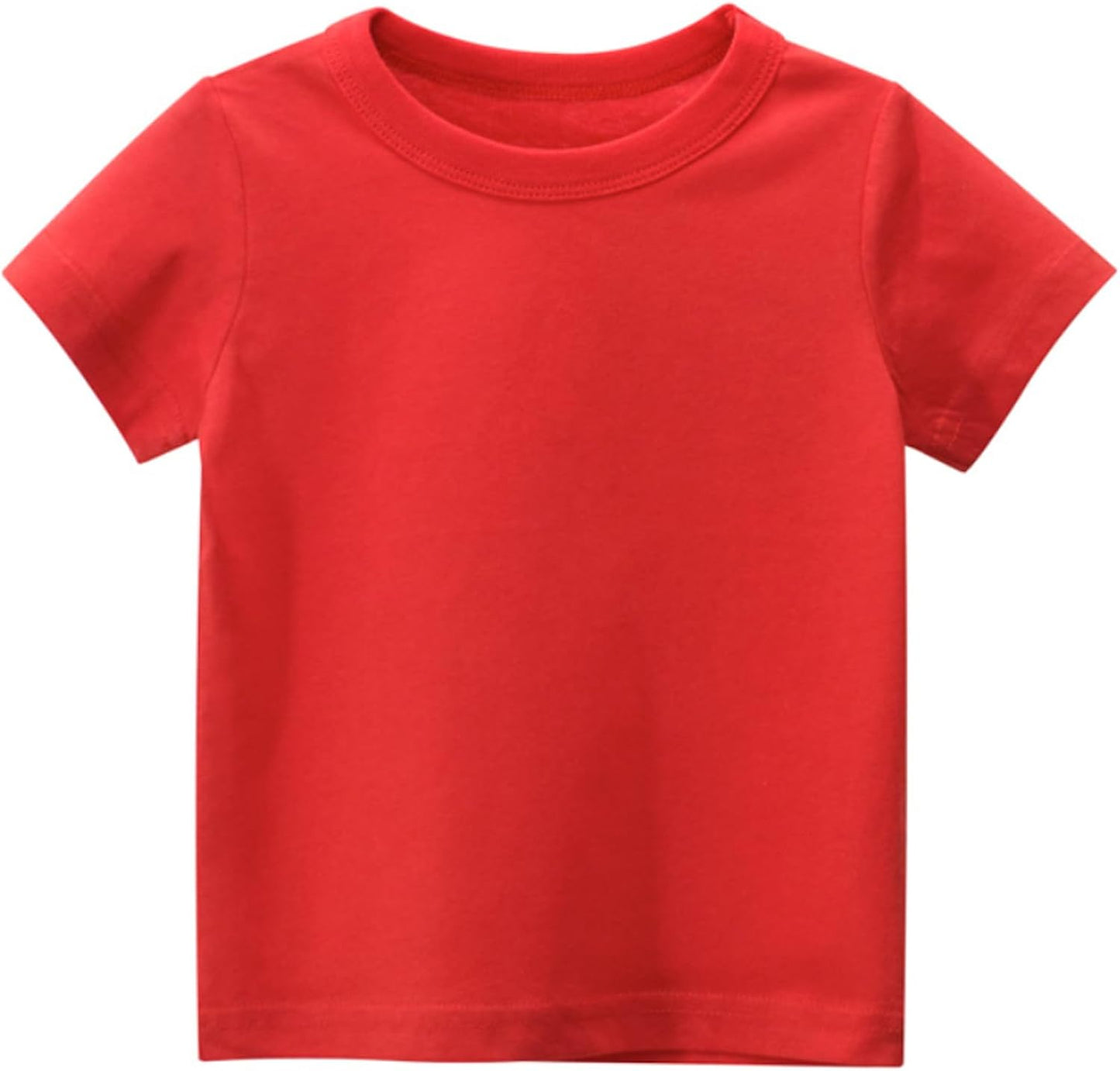 4-Pack Toddler Boys T-Shirts Solid Color Short Sleeve Tees Summer Crewneck Tops