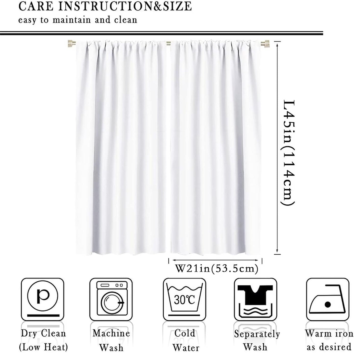 Kids Dinosaur Curtains for Boy Girl Bedroom Decor Cartoon Dino Colorful Cute Funny Animal Wildlife Printed Blackout Rod Pocket Window Drapes for Baby Nursery Playroom Living Room W21xL45in 2 Panels