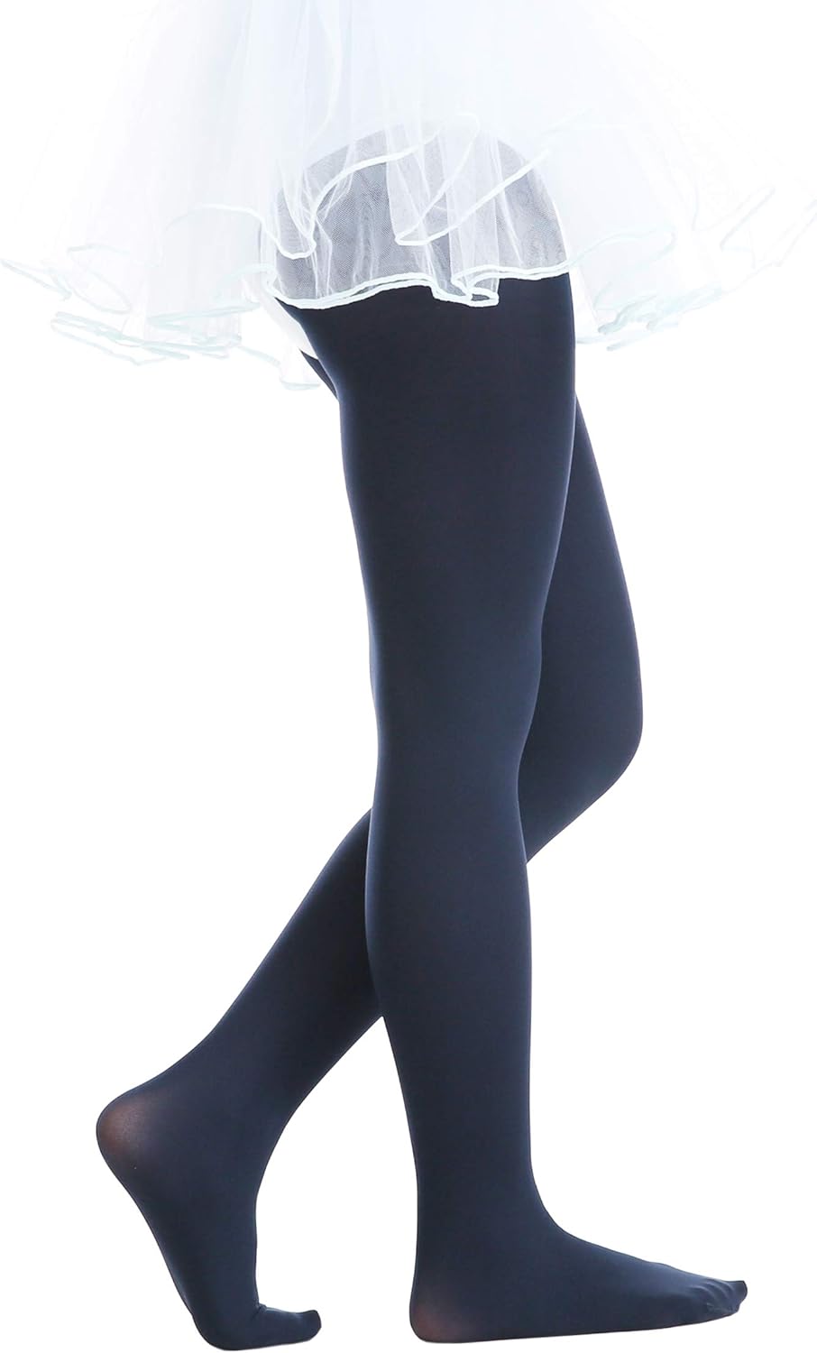 EVERSWE Girls Semi Opaque Footed Tights, Microfiber Tights