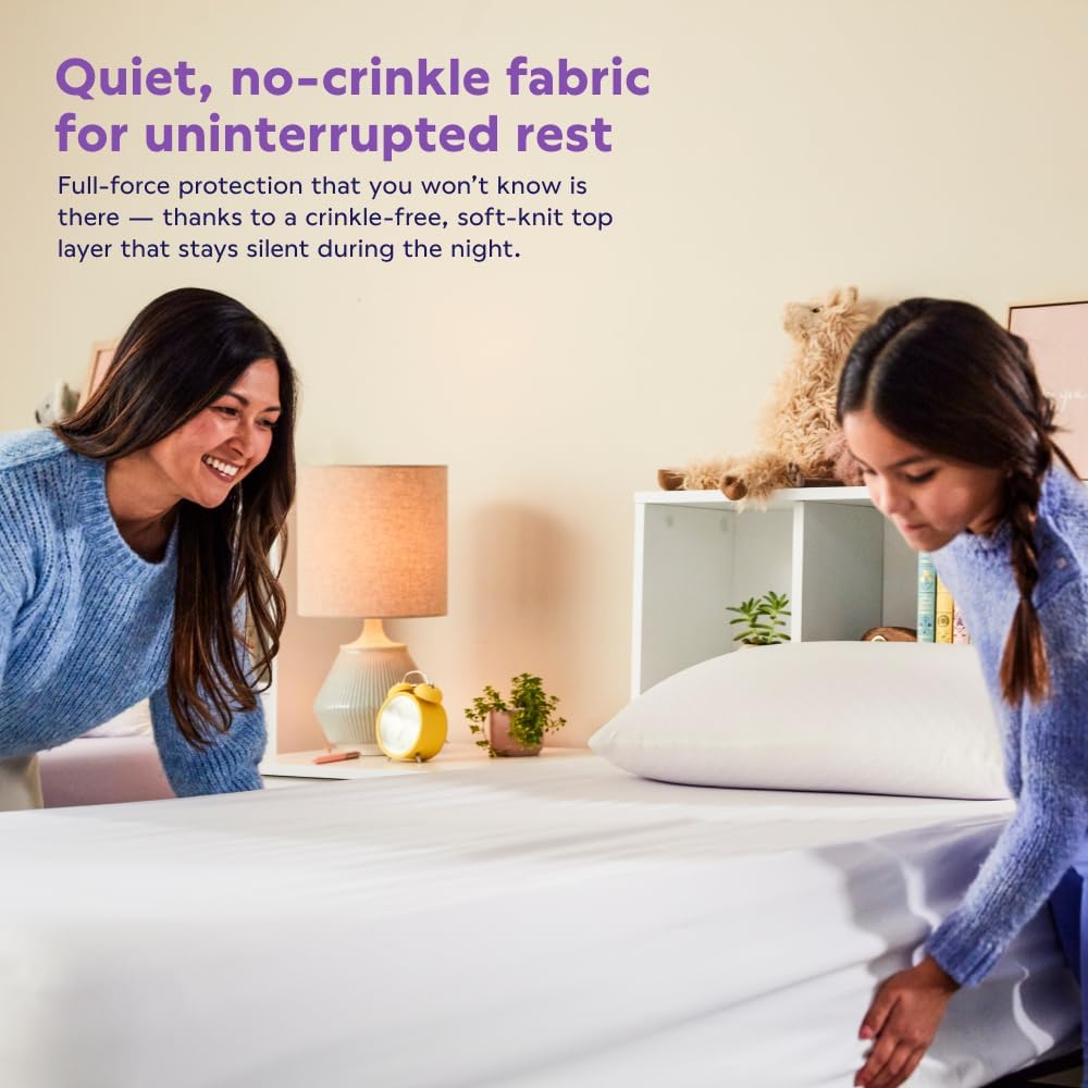 Purple Deep Pocket Waterproof Mattress Protector - Queen Size, Fits Mattresses 15.5" - 20" - Durable Protection with Comfort-First Design for All Mattress Types