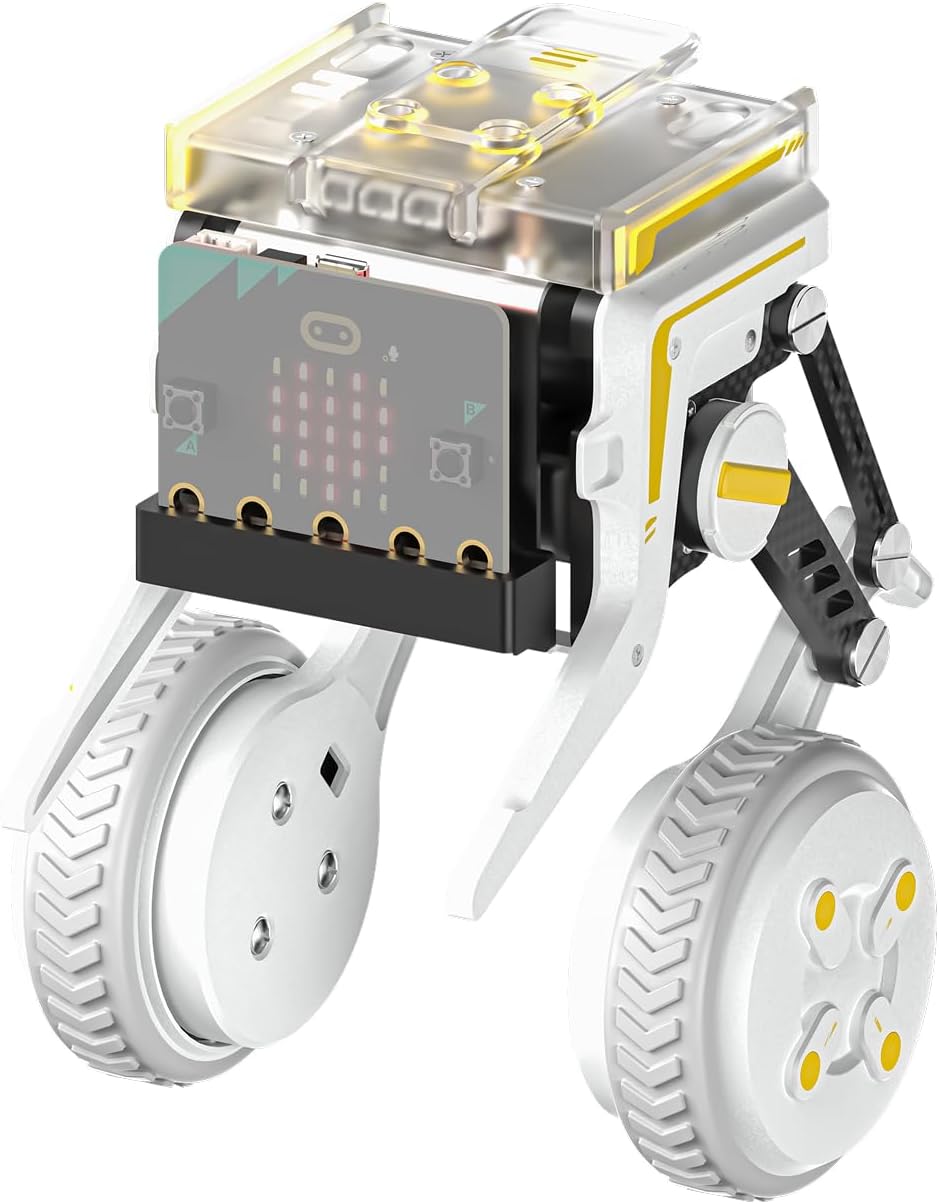 ELECFREAKS Micro:bit XGO Rider Kit Makecode Programing Two-Wheeled Robot,Self-Balancing Car Bionic Built-in IMU and Brushless Motor All-Metal Servo,Opens Underlying Python Protocol(Without microbit)