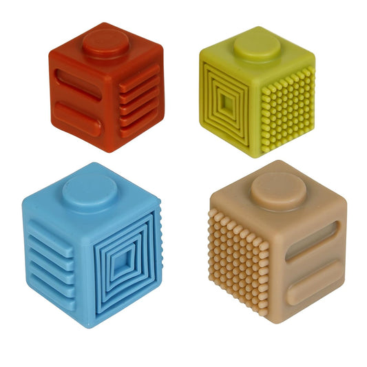 Really Good Stuff Sensory Fidget Finger Cubes-Set of 4