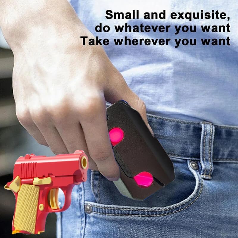 Fidget Toys Pistol, 3D Gravity Mini 1911 Fidget Pistol Toys,Fidget Sensory Toys,Stress Relief for Adults, Suitable for Relieving ADHD, Anxiety, Best Gift for Adults and Kids(Knife and Red Pistol)