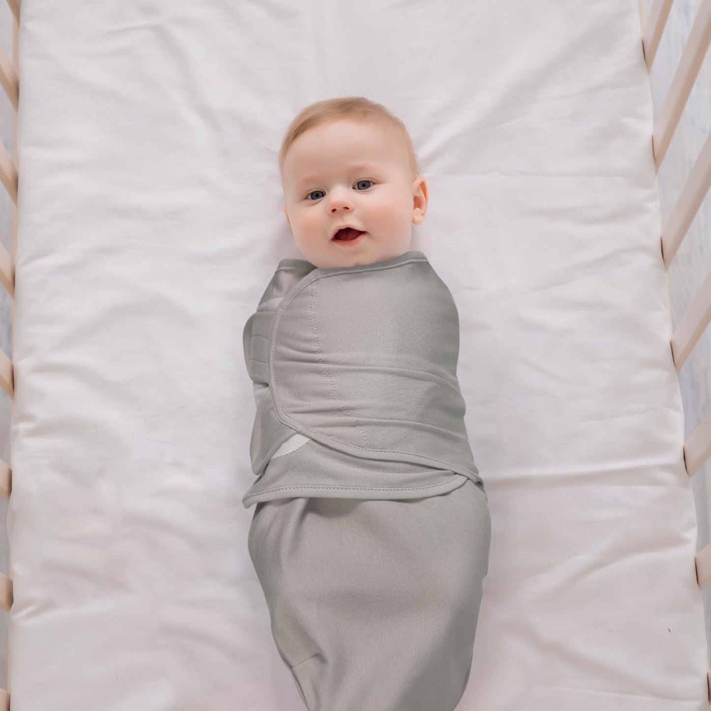 Baby Swaddle Sacks, 3-Pack Newborn Organic Cotton Swaddle Wrap, Adjustable Swaddling Blankets, Nursery Swaddling Essentials for Newborn 0-3 Months, Infant Shower Items Gift (Animals & Square)