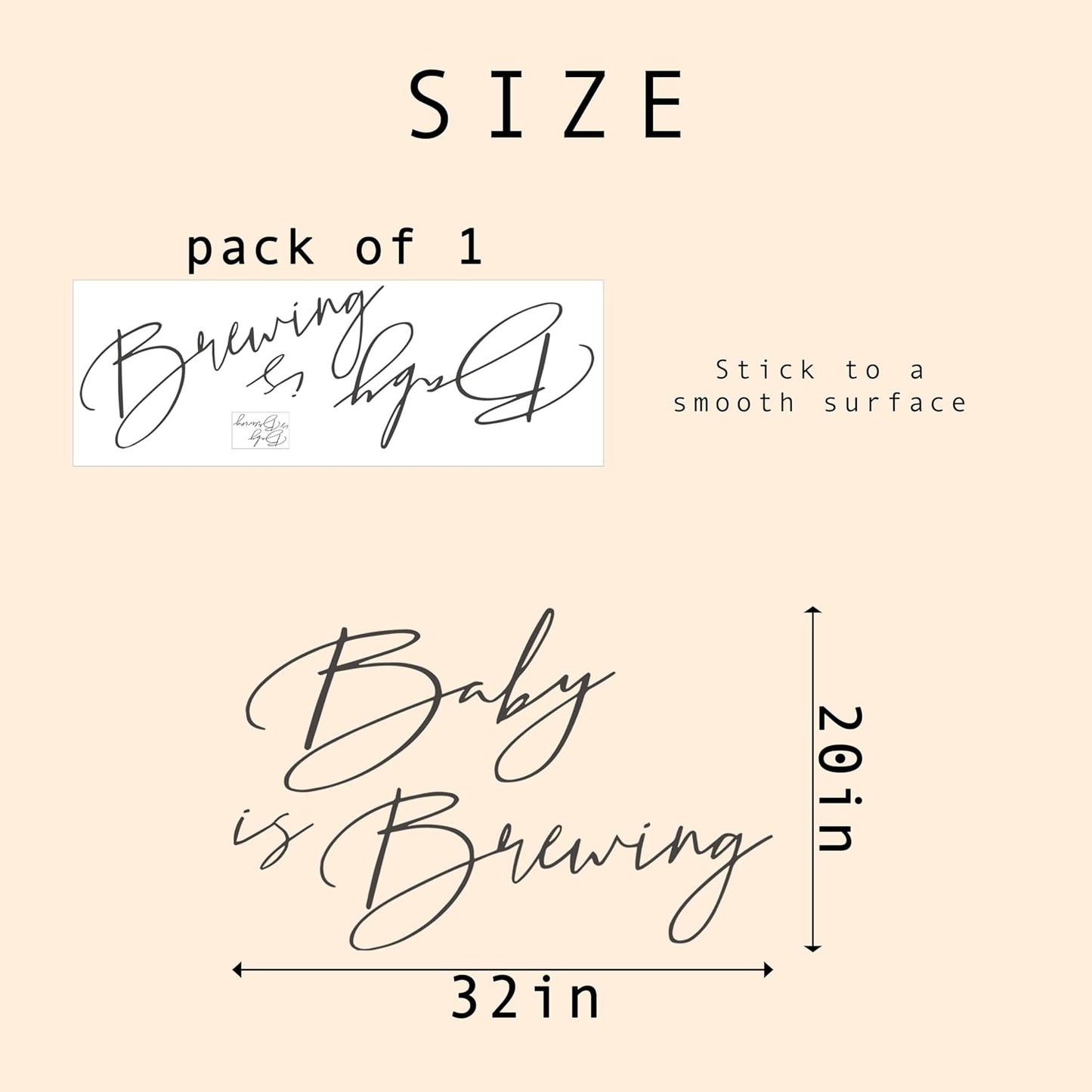 Baby is Brewing Wall Decal - Baby Shower/Gender Reveal/Birthday Party Decoration Supplies Wall Stickers,Beer Brewing Theme Stickers, Brewing Sign Balloon Arch Backdrop and Party Backdrop Decals