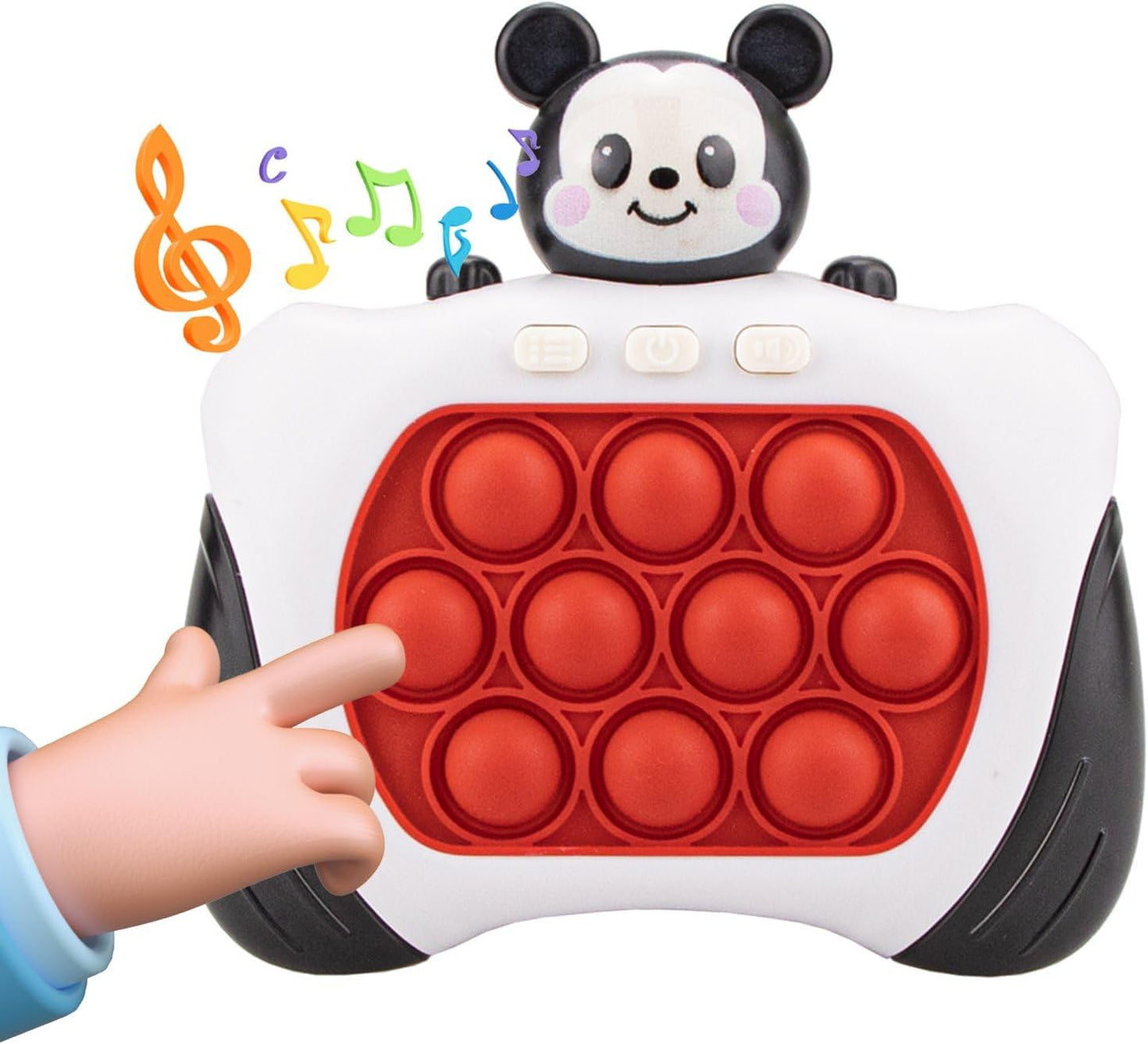 Fast Push Bubbles Pop Fidget Toy It Game, Quick Push Light Up Pop Interactive Sensory Toy, Fast Push Button Game for Kids Adult, Stress Relief Handheld Game Present Toy for 3 4 5 6 7 Years Boy Girl