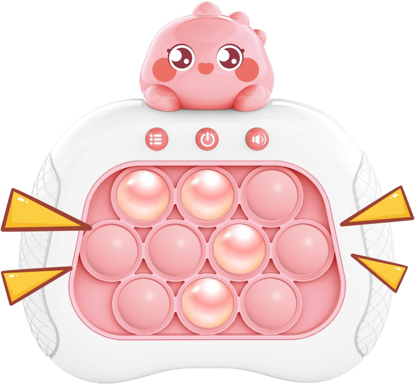 Quick Push Pop Game Fidget Toys Pro for Kids Adults, Handheld Puzzle Game Machine, Squeeze Poppet Sensory Fast Push Bubble Toy,Party Game,Birthday Gitfs Pink Dragon