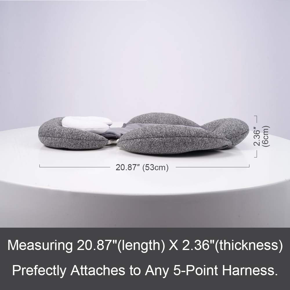 COOLBEBE New 2-in-1 Babybody Cushion for Baby Newborn Infants - Extra Soft Stroller Cushion Pads Car Seat Insert, Perfect for Carseats, Strollers, Swings, Grey