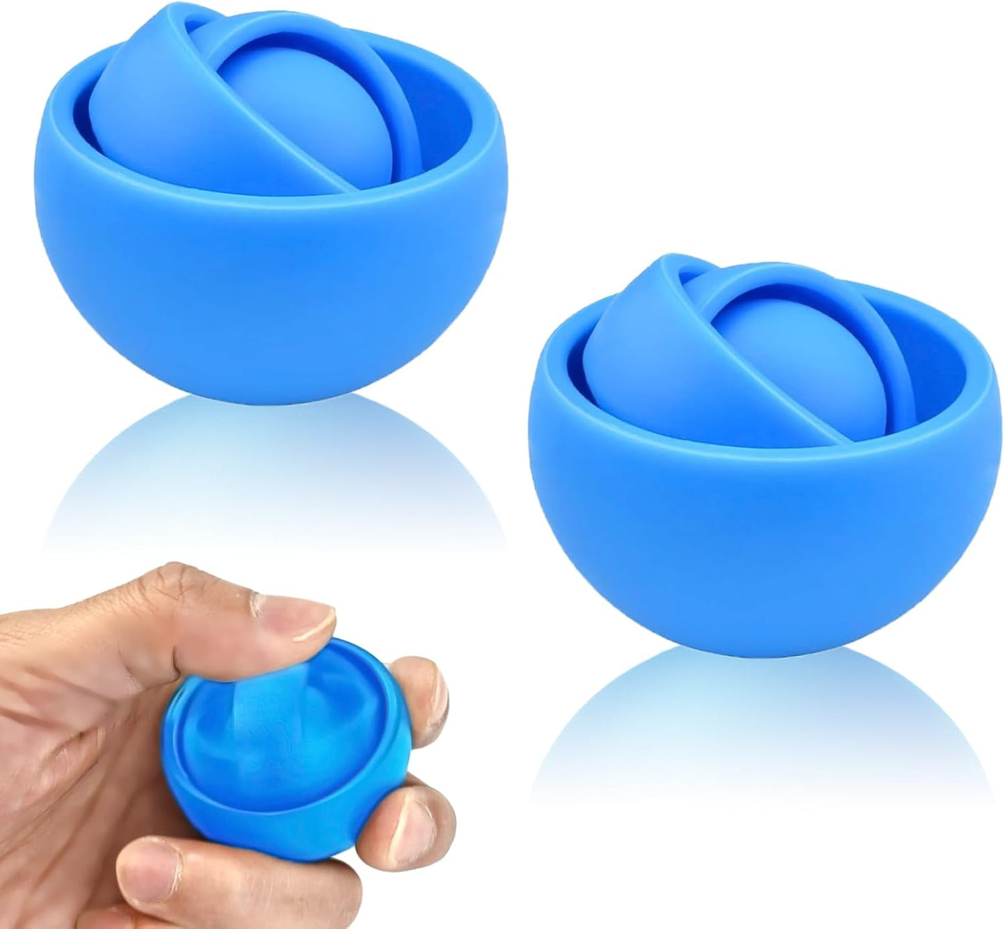 Fidget Toys Adults 2 PCs, Sensory Figette Spinner Anxiety Stress Relief Toys Quiet Fidgets Gyro for Autism ADHD Kids Gifts Cool Gadget Office Desk Toy Easter Basket Stuffers for Teen Boys
