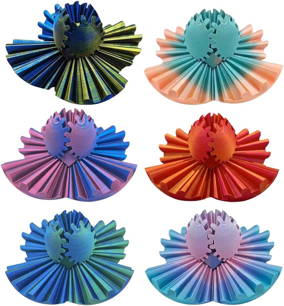 3D Printed Gear Ball Cube Ball Decompression Gear Sphere Toy Stress Ball, Gear Toys Fidget Ball, Relief Desk Decoration for Christmas Toy Gear Toy for Stress and Anxiety Relaxing (Green)