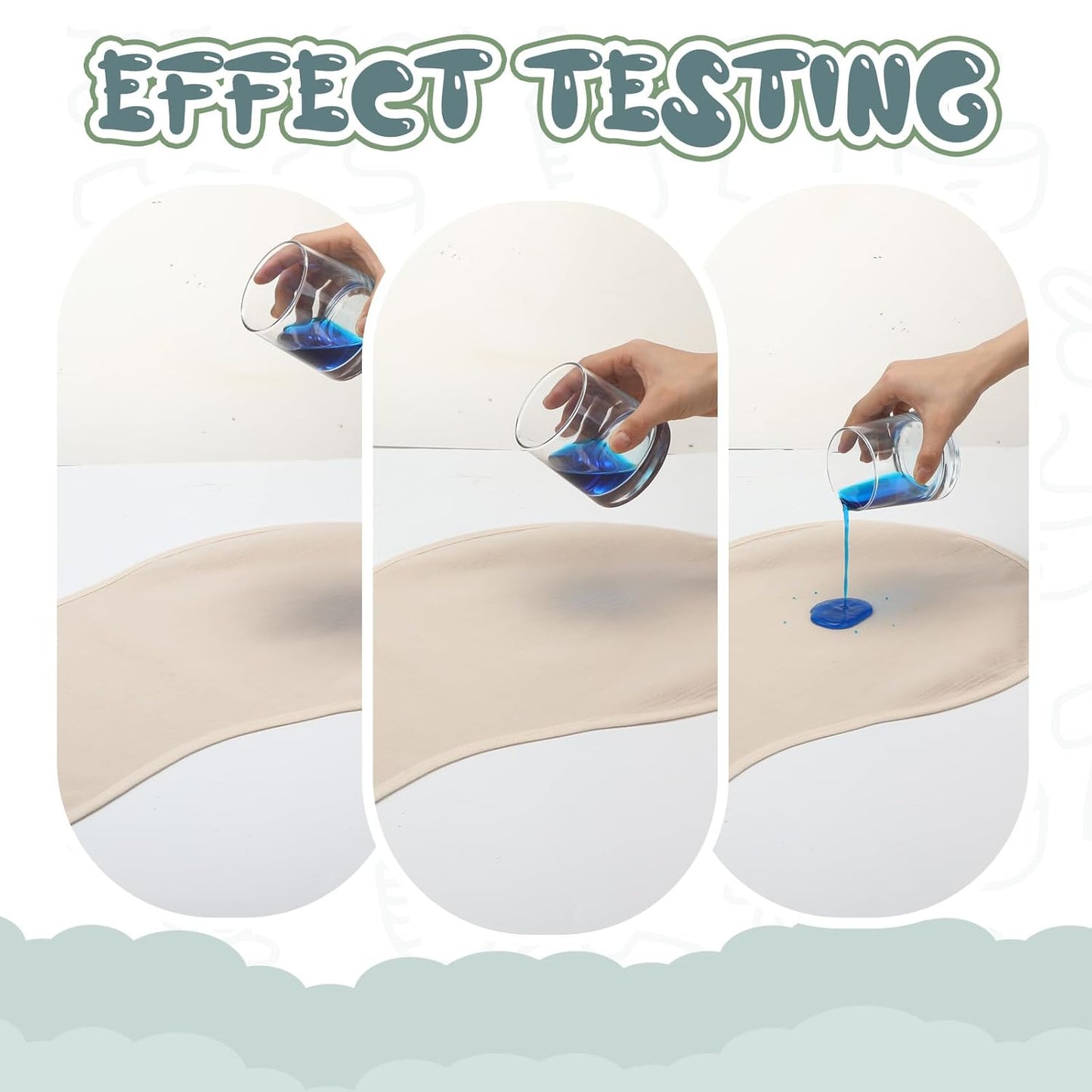 3 Pcs Changing Pad Liners Fits in Peanut Shape Changing Pad Waterproof Diaper Mats Organic Cotton Peanut Mats are Warm on a Baby's Back, Washable Reusable (Mallard Duck,Flaxen)