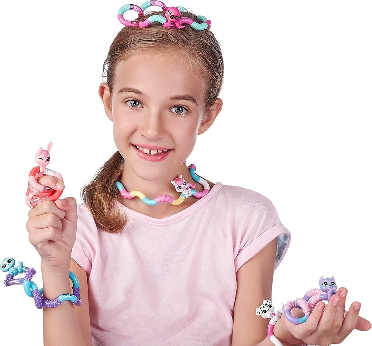 Tangle Jr. Pets Poppy The Puppy Fidget Toy - Twisted Fidget for Hands - Tangled Toys Improve Fine Motor Skills - Twist Fidget Toy for Kids and Adults