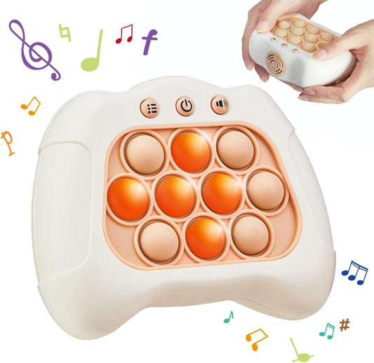 Quick Push Game for Kids 8-12,Pop Sensory Fidget Toys for Kids 6-12,Birthday Gifts for Boys and Girls (White)