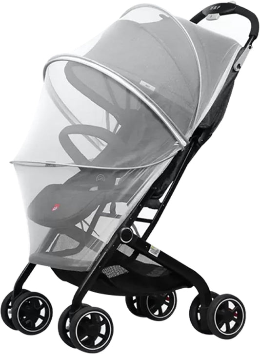 Mosquito Net for Stroller,Encrypted Stroller Mosquito Net Full Cover with Double Zipper,Breathable & Foldable Netting for Baby Cover(White)