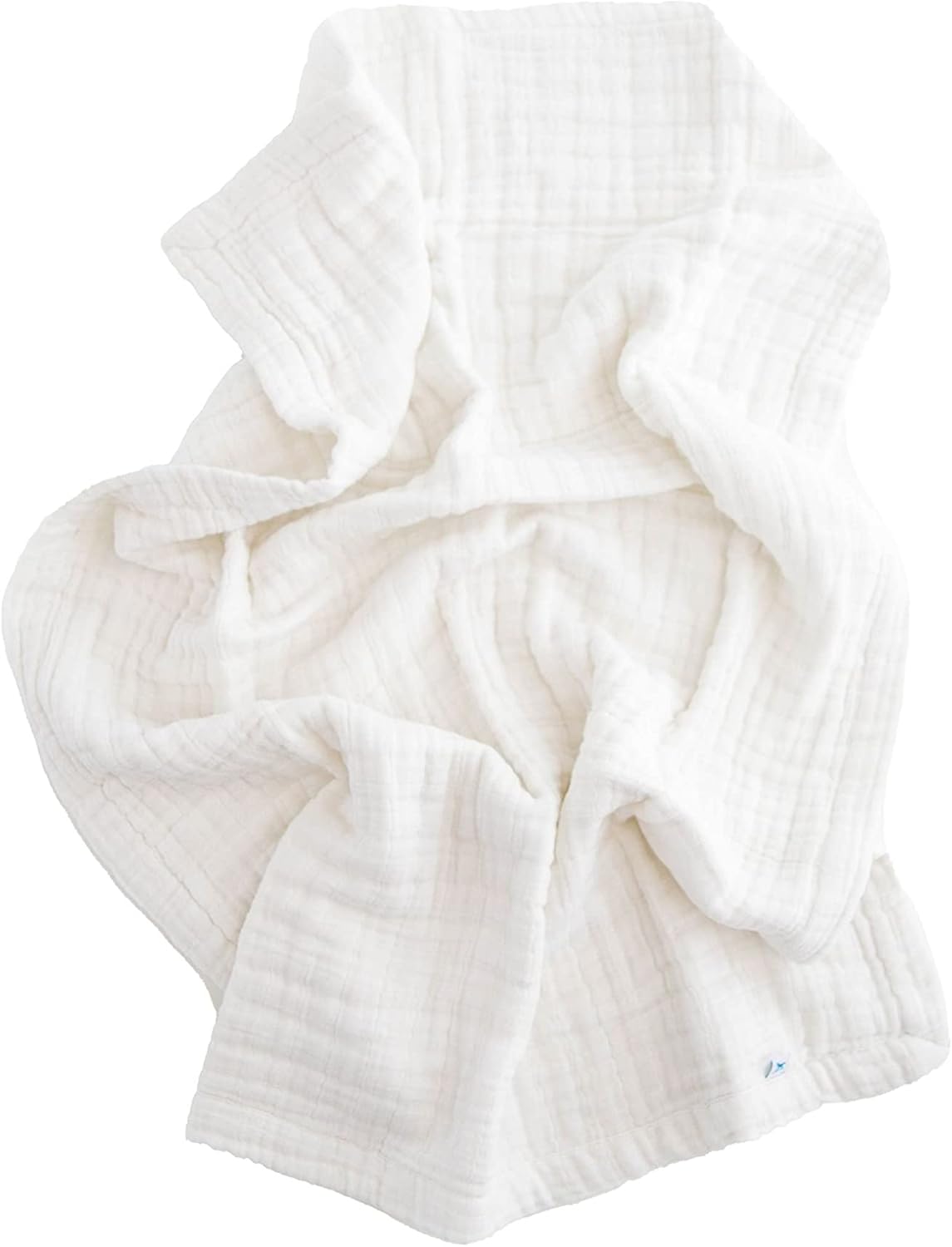 Little Unicorn Newborn Receiving Quilt | Ultra- Soft, Multi-Layered Muslin Fabric | Gift for Newborns & on-The-go (White)