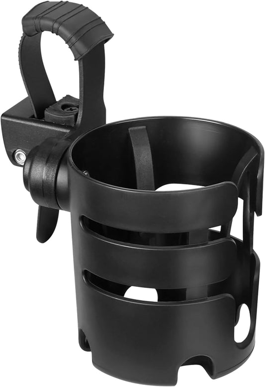 Accmor Stroller Cup Holder with Adjustable Strap, 360 Degree Rotatable Universal Cup Holder for Uppababy, Nuna, Doona Stroller, Drinks Holder for Wheelchair, Walker, Rollator