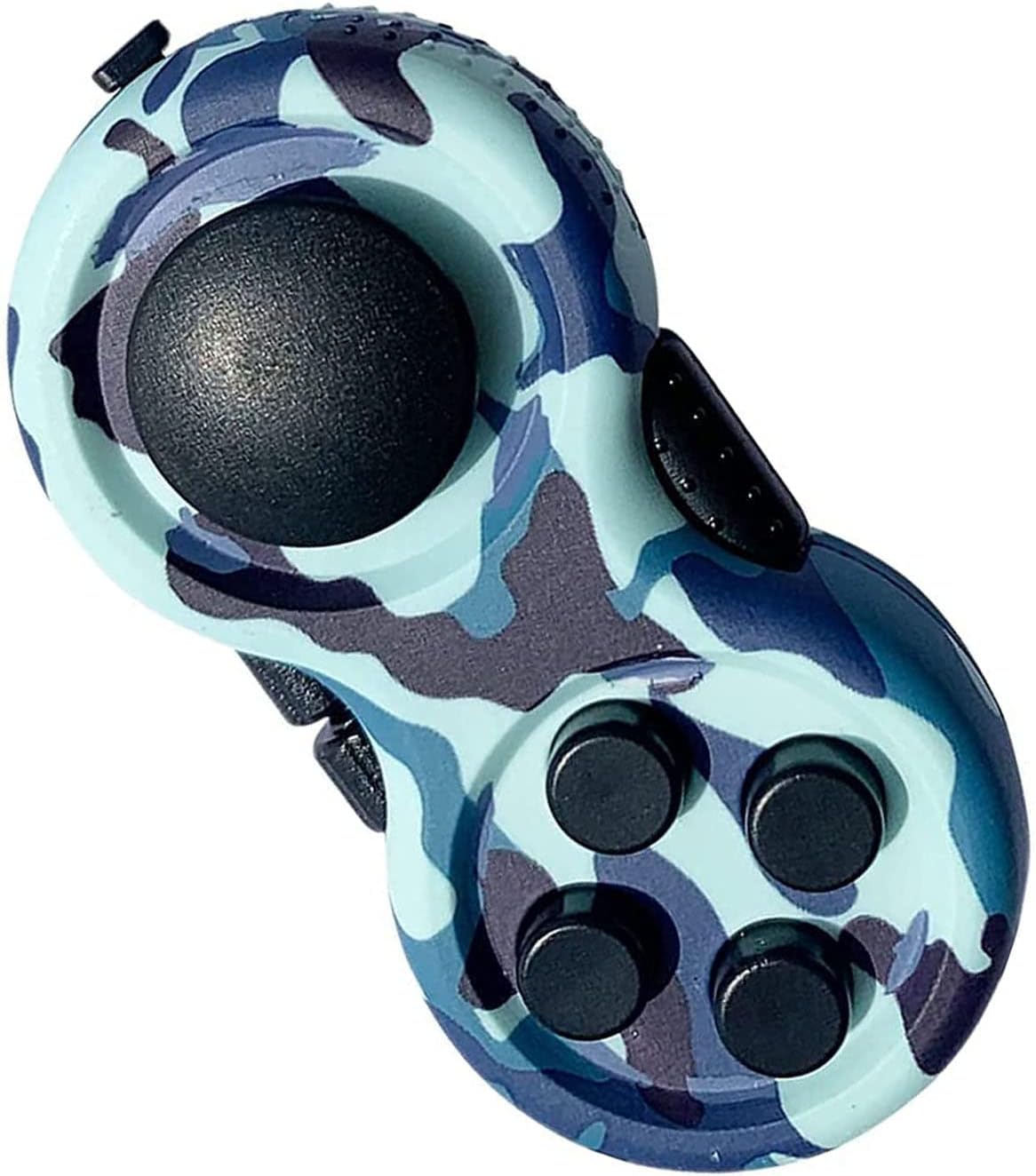 mao&mao Fidget Pad Toys 8 Fidget Functions Stress Reducer Depression Pad Control Fidget Pad Fidget Buttons Hand Shank Cube Dice Toy for Kids Adults Stress Relief ADD,ADHD,Autism, Pad Camouflage Blue