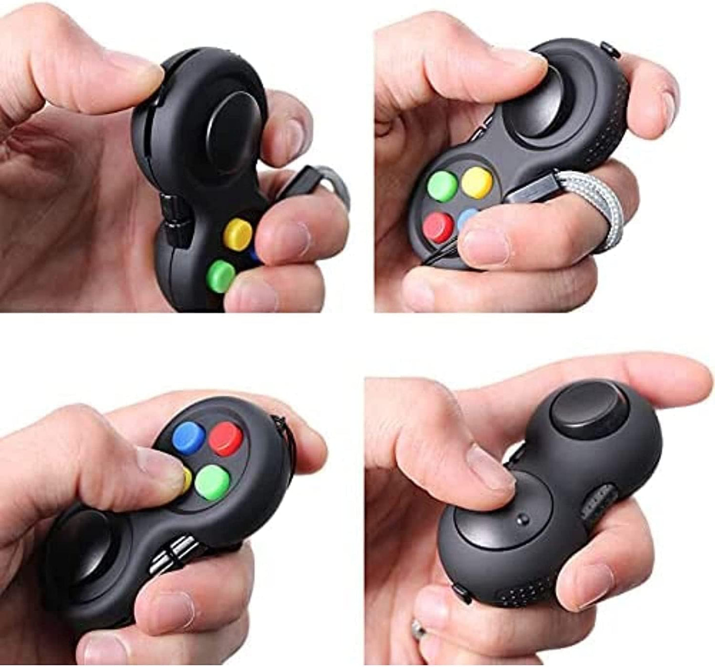 mao&mao Fidget Pad Toys with 8 Fidget Functions Stress Reducer Depression Pad Control Fidget Pad with Fidget Buttons Hand Shank Cube Dice Toy for Kids Adults Stress Relief ADD,ADHD,Autism