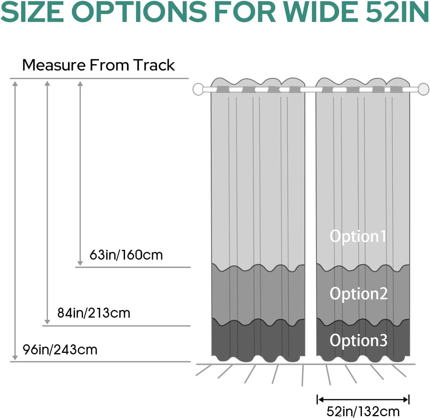 HOMEIDEAS Purple Ombre Blackout Curtains, 52 X 96 Inch Length Gradient Color Room Darkening Curtains with Grommet Thermal Insulated Window Drapes for Living Room, Bedroom, 2 Panels