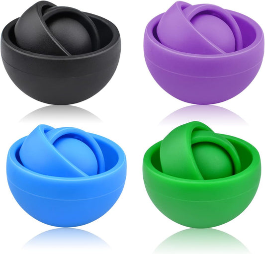 Fidget Toy for Adults, Fidget Gyro Toys, Gift Ideas Fidgets Gifts for Boys Girls Teens Kids, ADHD Autism Stress Relief Finger Toy Hand Fidget Spinner (4PC)