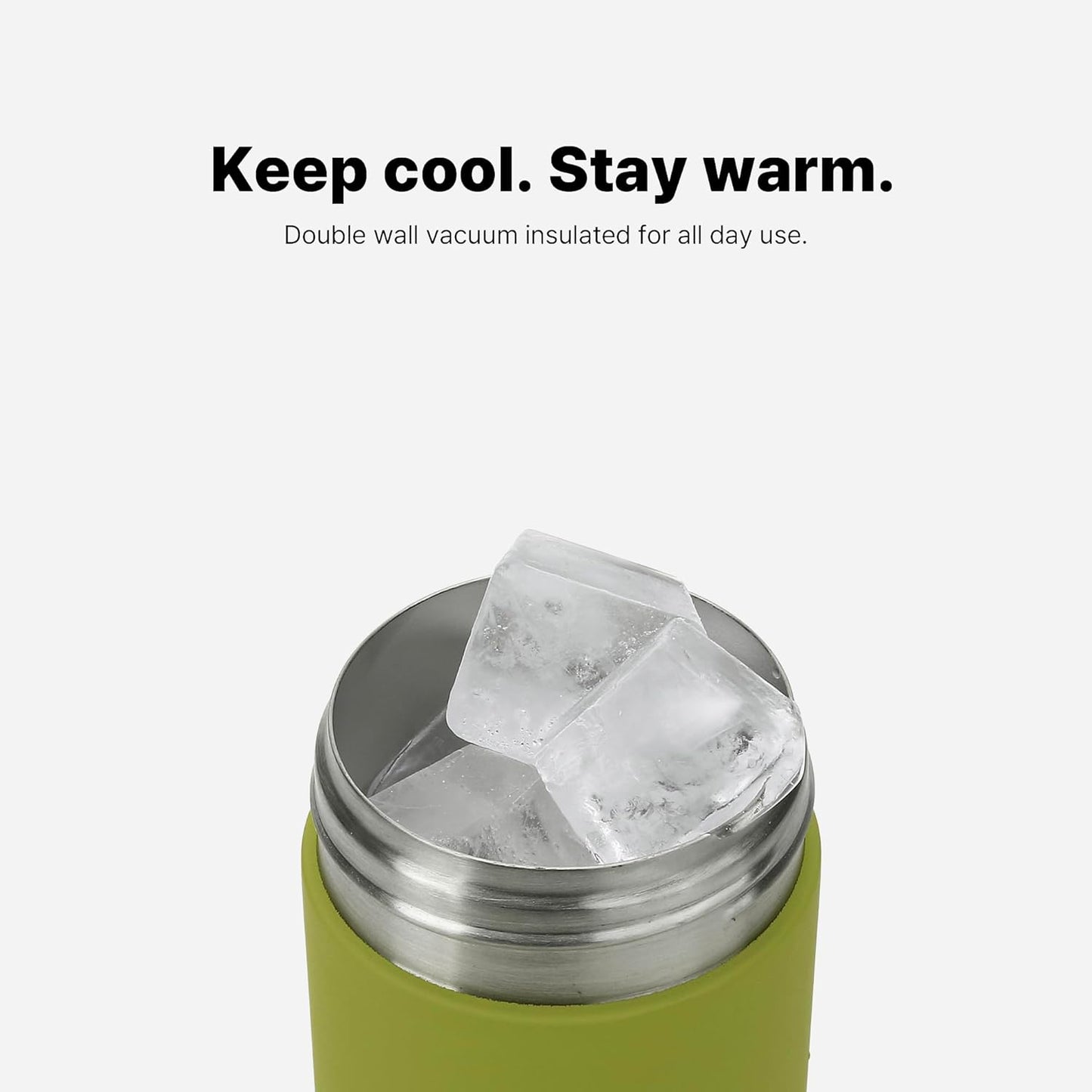 Comotomo Toddler Tumbler 8oz Insulated Sippy Cup with Silicone Straw and Spout, Green